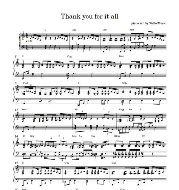 I Thank You For It All Marvin Sapp Instrumental Thank you for it all by Marvin Sapp - sheet music, piano arrangement
